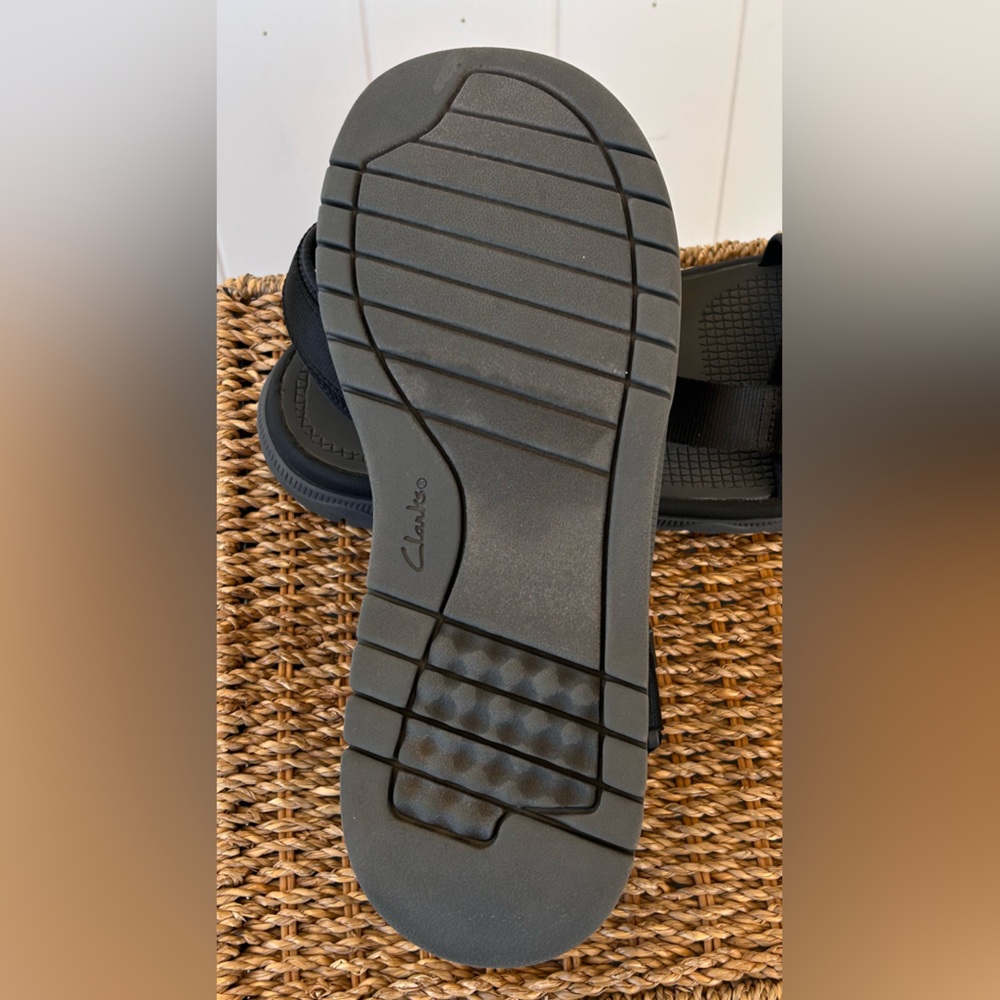 Clarks Cloudsteppers Balta Reef Men’s Sport Sandals Canvas Black Size 10M - Picture 10 of 13
